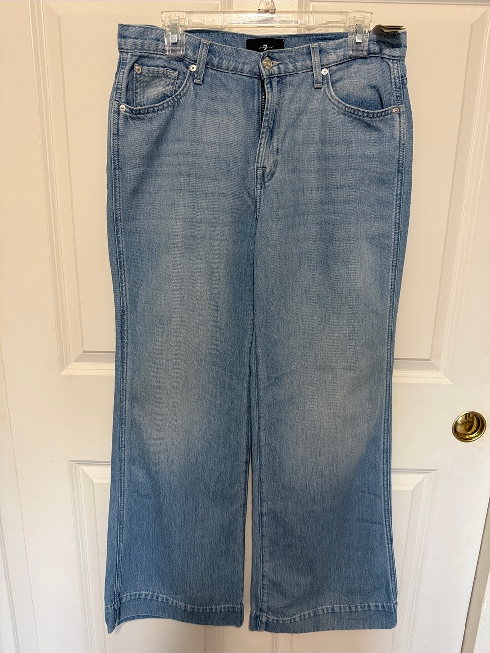 7 For All Mankind Light Blue Wide Leg Jeans Size 30.